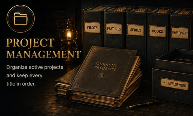 Project Management — organize active projects and keep every title in order